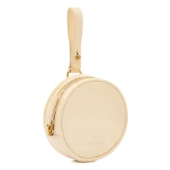 Oliveta Women's coin purse in leather color milk