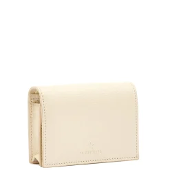 Oliveta Women's small wallet in leather color milk