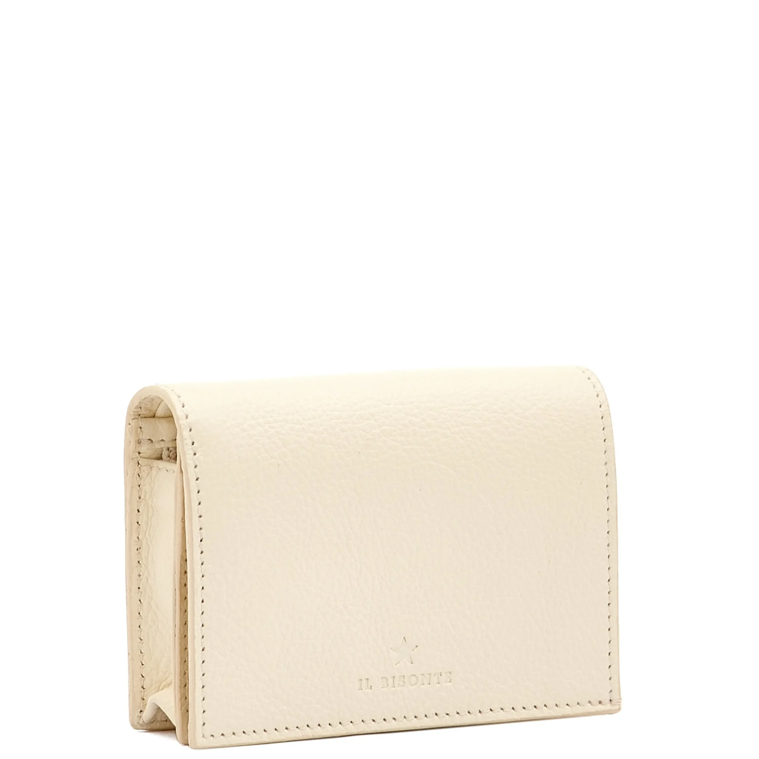 Oliveta Women's small wallet in leather color milk