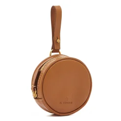 Oliveta Women's coin purse in leather color gianduia