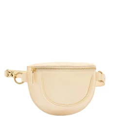 Oliveta Women's belt bag in leather color white