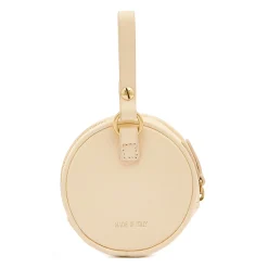 Oliveta Women's coin purse in leather color milk