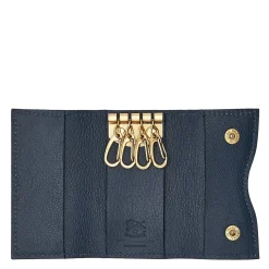 Oliveta Women's keyring in leather color blue