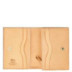 Oliveta Women's small wallet in leather color natural