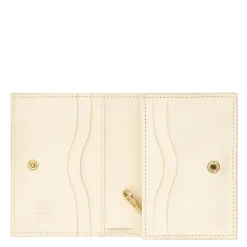 Oliveta Women's small wallet in leather color milk
