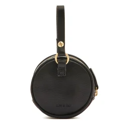 Oliveta Women's coin purse in leather color black