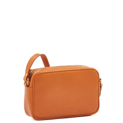 Oliveta Women's crossbody bag in leather color caramel