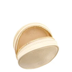 Oliveta Women's coin purse in leather color milk