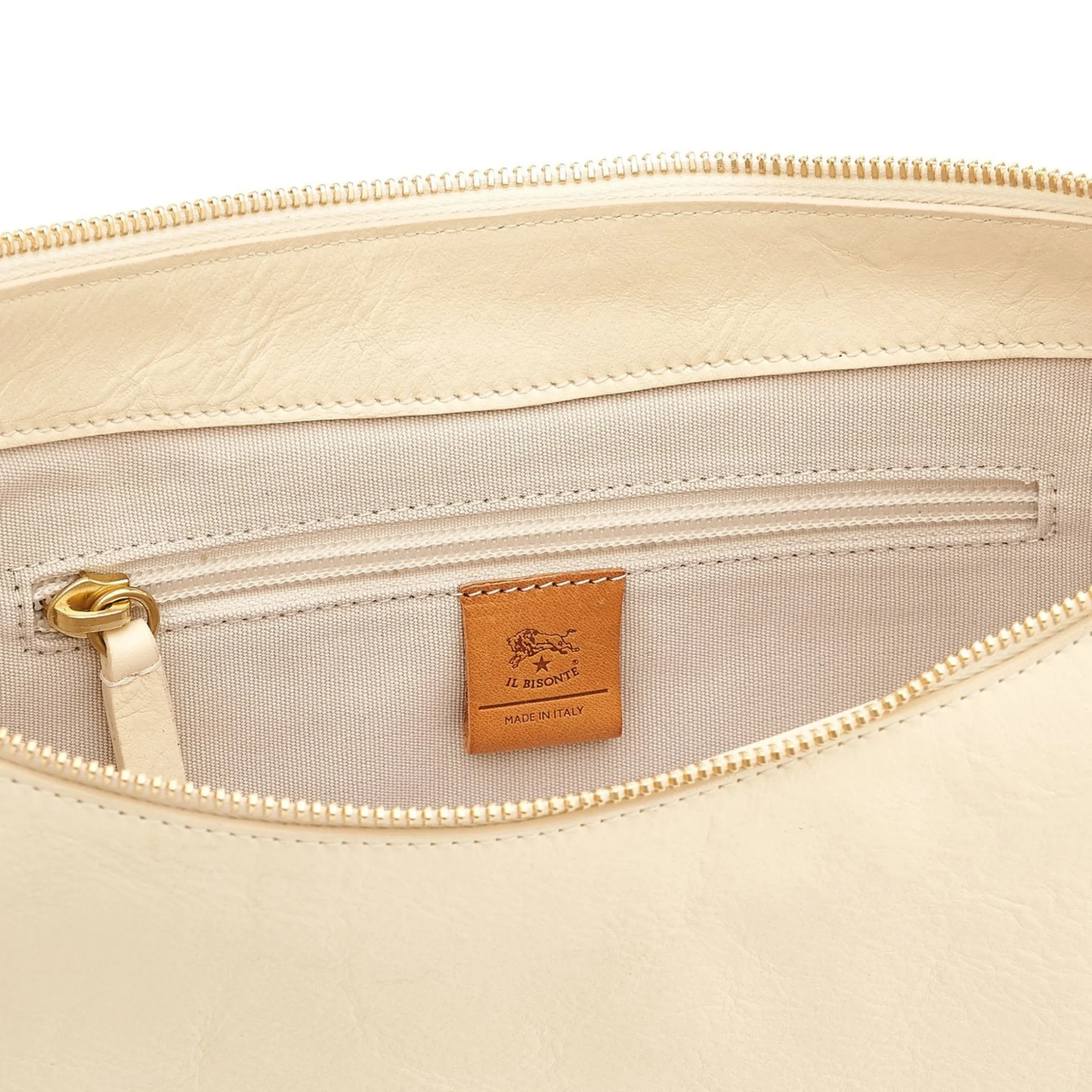 Oliveta Women's hobo in leather color white