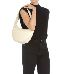 Oliveta Women's hobo in leather color white