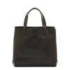 Opale Women's tote bag in leather color black