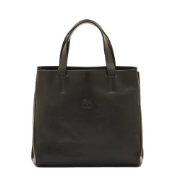 Opale Women's tote bag in leather color black