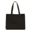 Opale Women's handbag in leather color black