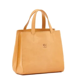 Opale Women's tote bag in leather color natural