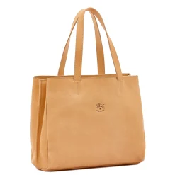 Opale Women's handbag in leather color natural