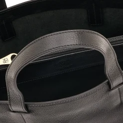 Opale Women's tote bag in leather color black
