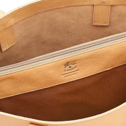 Opale Women's handbag in leather color natural