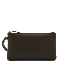 Oriuolo Men's clutch bag in vintage leather color black