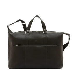 Oriuolo Men's travel bag in vintage leather color black