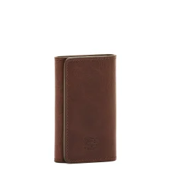 Oriuolo Men's keyring in vintage leather color coffee