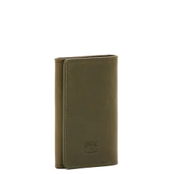 Oriuolo Men's keyring in vintage leather color forest
