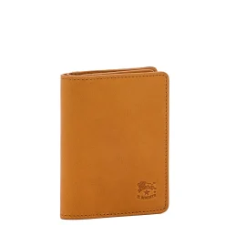 Oriuolo Men's card case in vintage leather color natural