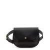 Parione Women's belt bag in leather color black