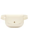 Parione Women's belt bag in leather color milk