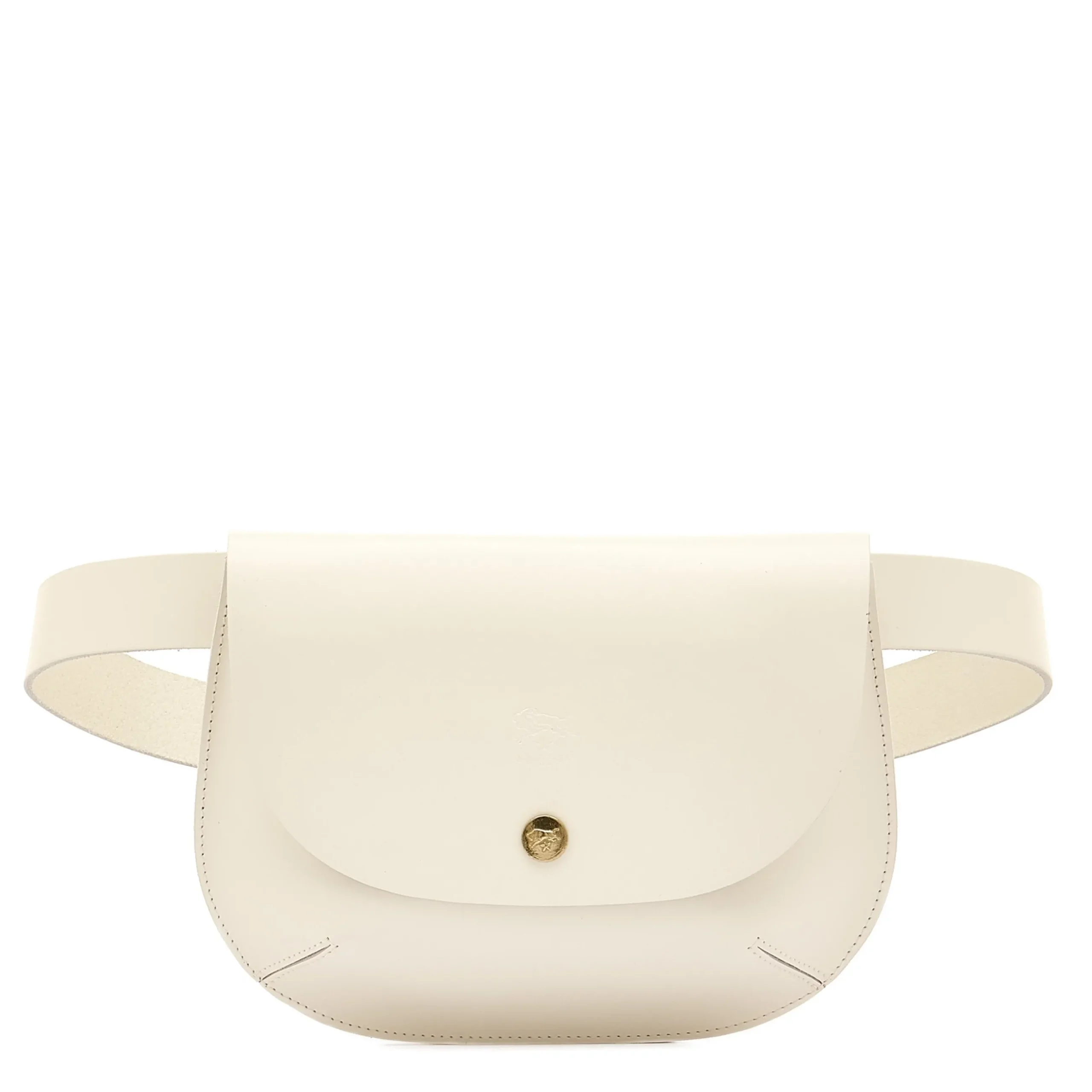 Parione Women's belt bag in leather color milk