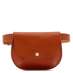 Parione Women's belt bag in leather color caramel