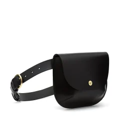 Parione Women's belt bag in leather color black