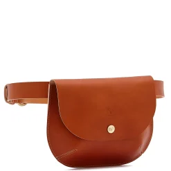 Parione Women's belt bag in leather color caramel