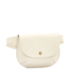 Parione Women's belt bag in leather color milk