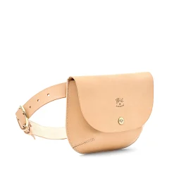 Parione Women's belt bag in leather color natural