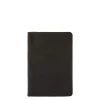 Passport holder in leather color black