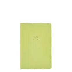 Passport holder in leather color celery
