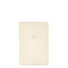 Passport holder in leather color milk