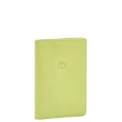 Passport holder in leather color celery