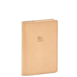 Passport holder in leather color natural