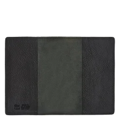 Passport holder in leather color black