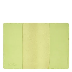 Passport holder in leather color celery