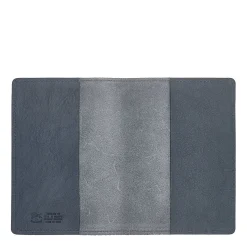 Passport holder in leather color blue