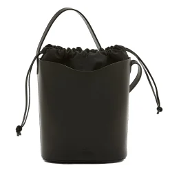 Roseto Women's bucket bag in leather color black