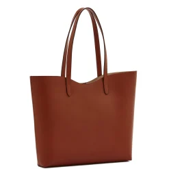 Roseto Women's tote bag in leather color red ruggine