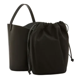 Roseto Women's bucket bag in leather color black