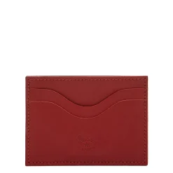 Salina Card case in leather color red