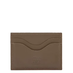 Salina Card case in leather color light grey