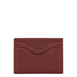 Salina Card case in leather color black cherry