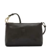 Salina Women's shoulder bag in leather color black
