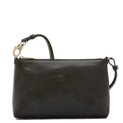 Salina Women's shoulder bag in leather color black